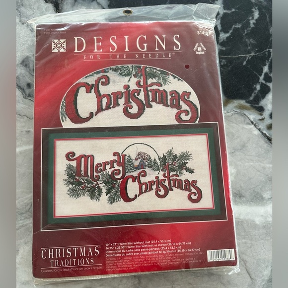 Designs for the Needle Christmas Traditions Merry Christmas Counted Cross Stitch - Picture 1 of 5